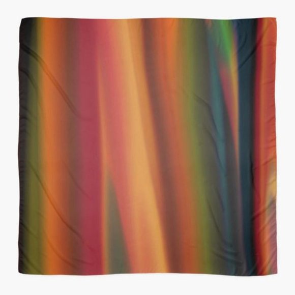 Sunset Sky Autumn Rainbow Sheer Chiffon Large Shawl Scarf, Limited Edition - Picture 2 of 12